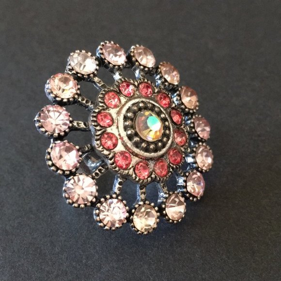 Set of 3 Rhinestone Fashion Rings - Picture 2 of 12